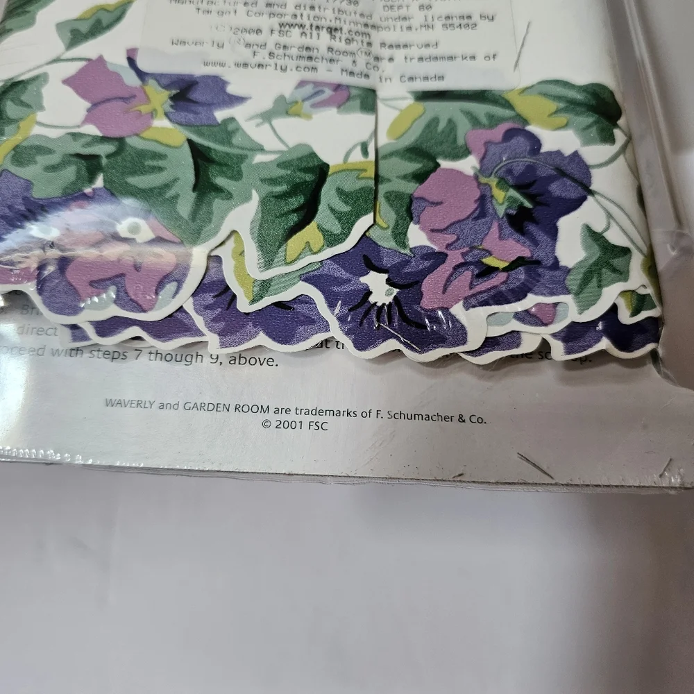 Waverly Garden Room Sweet Violets Floral Wall Border Pre-Paste NEW
